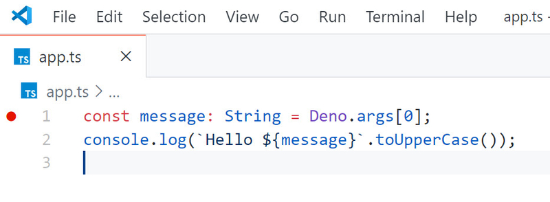 Breakpoint in VS Code