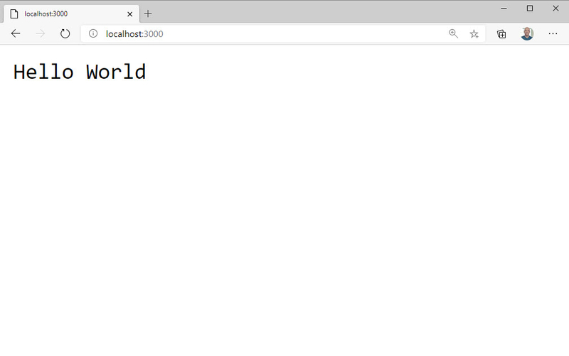 Simple web server returning hello world